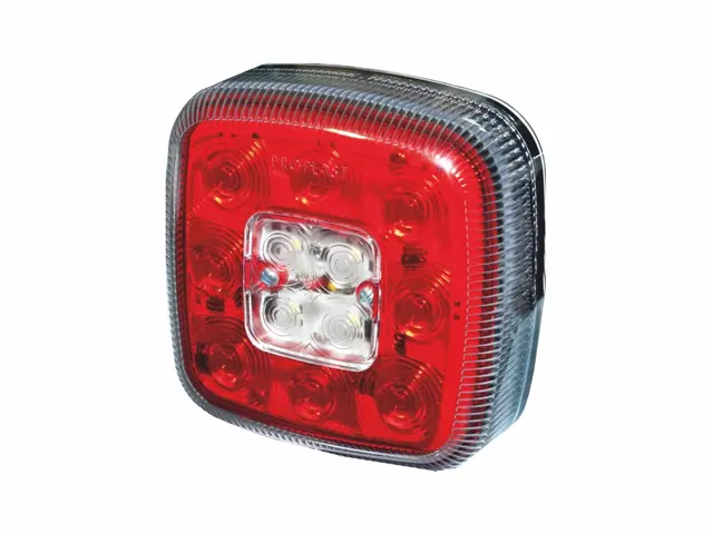 LED Fog-/Reversing Lamp PRO-SQUARE + lat 12/24V, cable 0,5m, ADR approved 