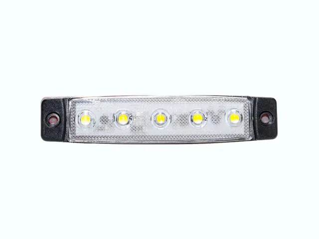 LED Front Position Lamp PRO-FLAT 12/24V, round cable 0,25m, white lens 