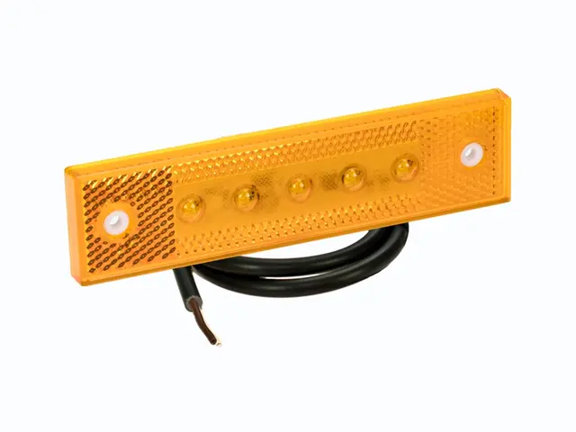 LED Sidemarker Lamp PRO-SUPER-FLAT 12/24V, round cable 0,5m, ADR 