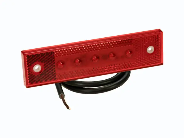 LED Rear Position Lamp PRO-SUPER-FLAT 12/24V, round cable 0,5m, ADR 