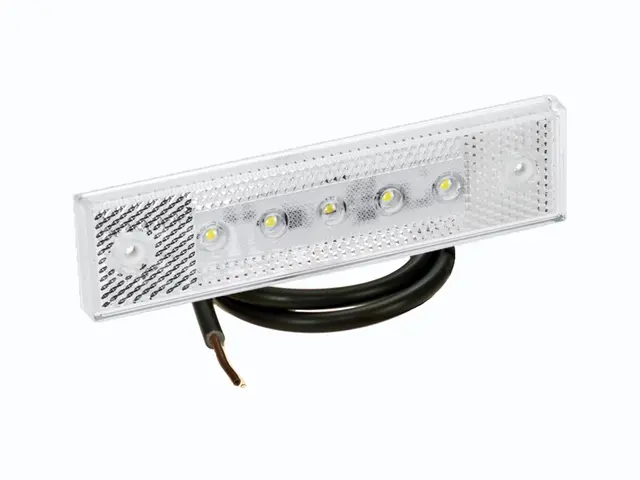 LED Front Position Lamp PRO-SUPER-FLAT 12/24V, round cable 0,5m, ADR 