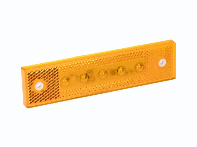 LED Sidemarker Lamp PRO-SUPER-FLAT 12/24V, AMP Superseal connector, ADR 