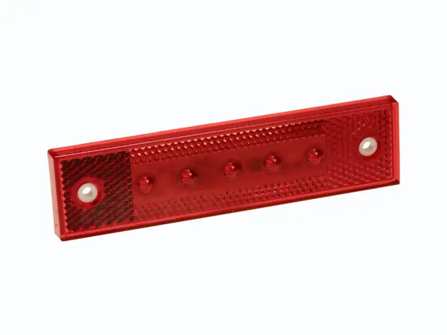 LED Rear Position Lamp PRO-SUPER-FLAT 12/24V, AMP Superseal connector, ADR 