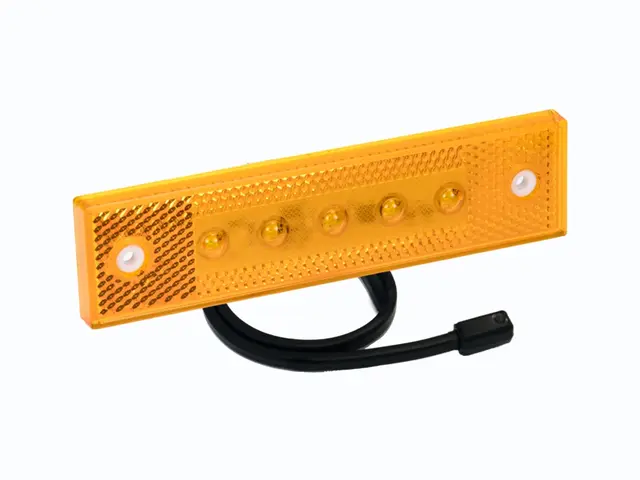 LED Sidemarker Lamp PRO-SUPER-FLAT 12/24V, flat cable 0,5m, ADR 