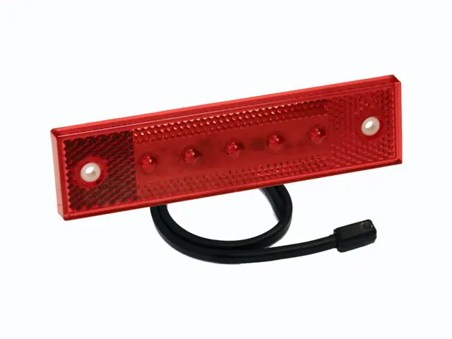 LED Rear Position Lamp PRO-SUPER-FLAT 12/24V, flat cable 0,5m, ADR 