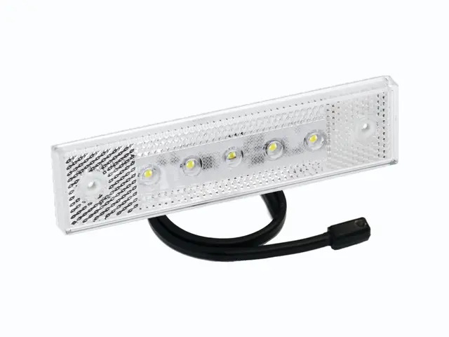 LED Front Position Lamp PRO-SUPER-FLAT 12/24V, flat cable 0,5m, ADR 