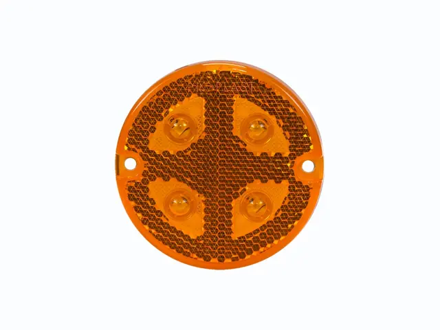 LED Sidemarker Lamp PRO-BUTTON 12/24V, round cable 0,5m, ADR 