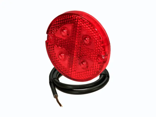 LED Rear Position Lamp PRO-BUTTON 12/24V, round cable 0,5m, ADR 