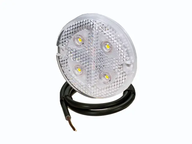 LED Front Position Lamp PRO-BUTTON 12/24V, round cable 0,5m, ADR 