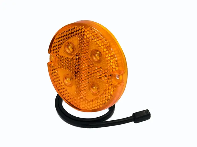LED Sidemarker Lamp PRO-BUTTON 12/24V, flat cable 0,5m, ADR 