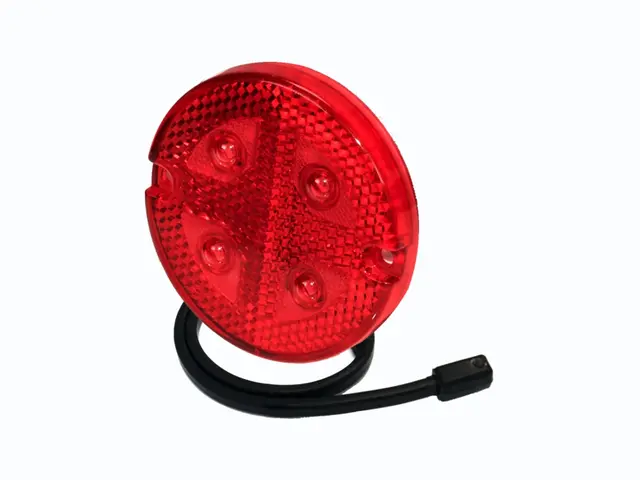 LED Rear Position Lamp PRO-BUTTON 12/24V, flat cable 0,5m, ADR 