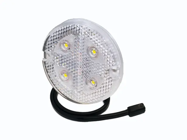 LED Front Position Lamp PRO-BUTTON 12/24V, flat cable 0,5m, ADR 