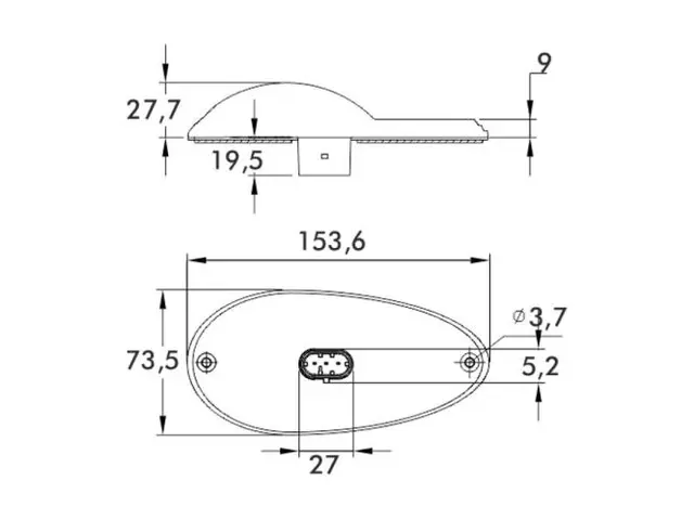 Blinklys LED 12/24 Volt Proplast 