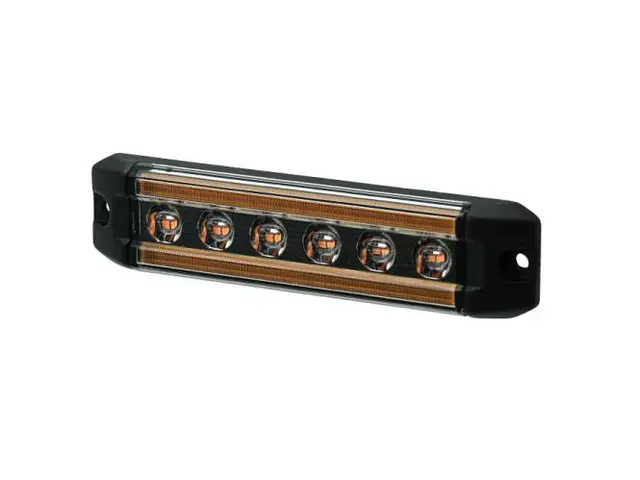 Sidemarkering gul / varsellys 6 LED Proplast 