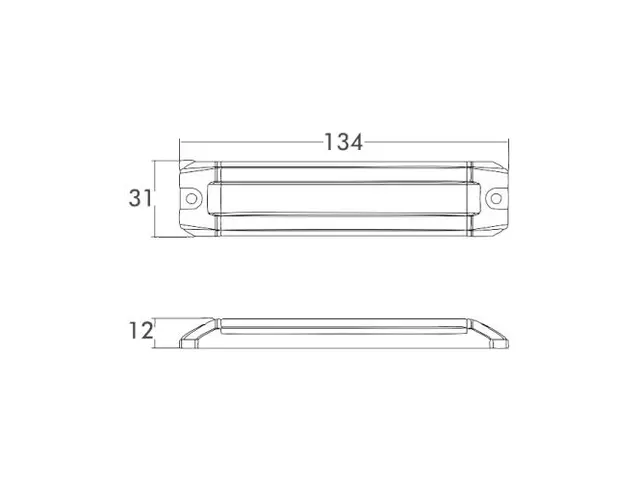 Sidemarkering gul / varsellys 6 LED Proplast 