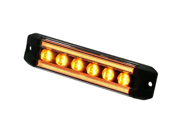 Sidemarkering gul / varsellys 6 LED Proplast 