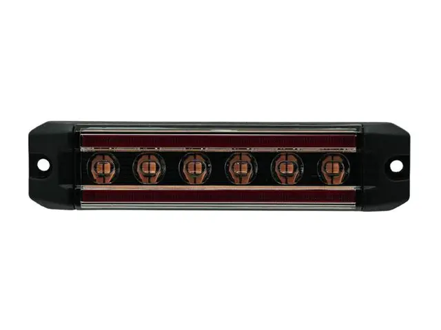 Posisjonslys rød / varsellys 6 LED Proplast 