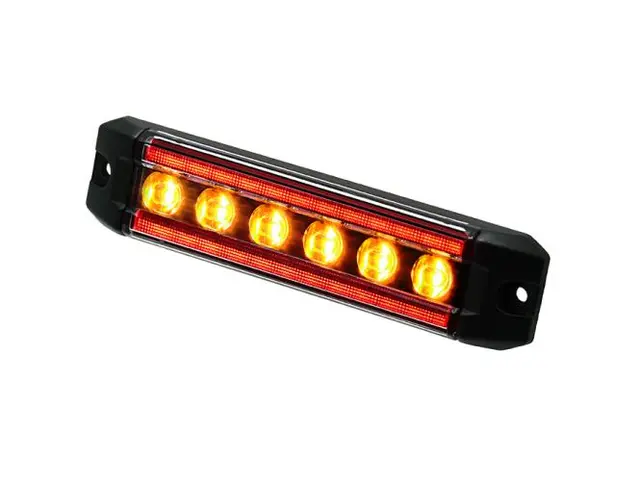 Posisjonslys rød / varsellys 6 LED Proplast 