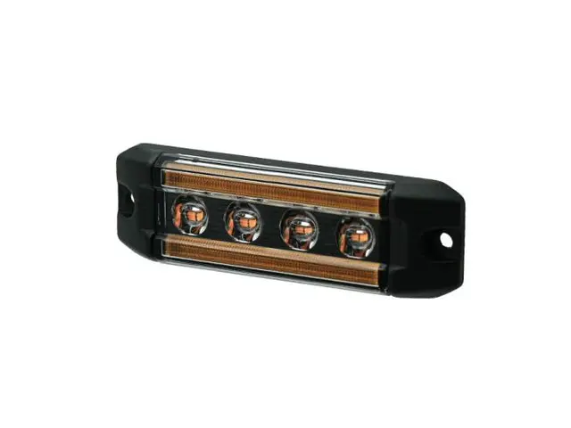 Sidemarkering gul / varsellys 4 LED Proplast 