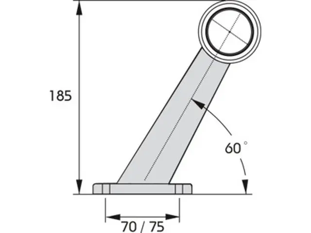 End Outline Marker Lamp flexible bracket incl. Cable 