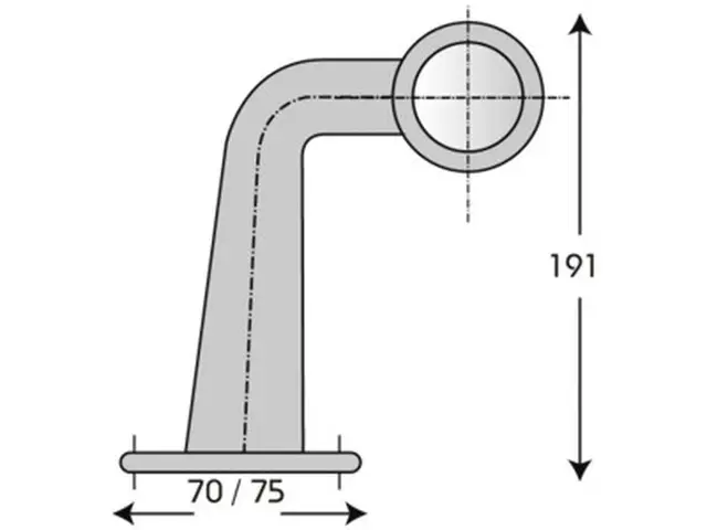 End Outline Marker Lamp flexible bracket incl. Cable 