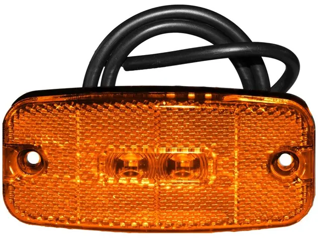 LED Sidemarker Lamp 12/24V Gul cable 0,5m 