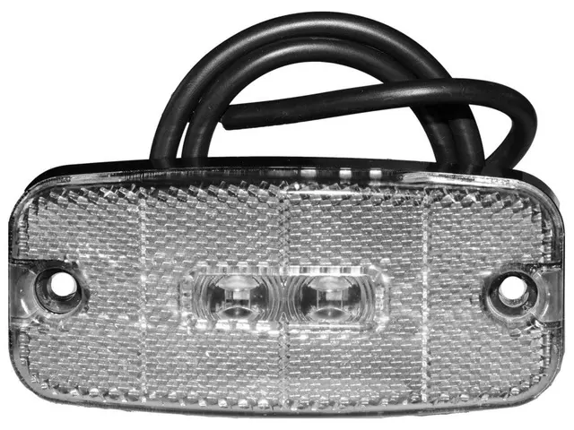 LED Front Position Lamp 12/24V Hvit cable 0,5m 