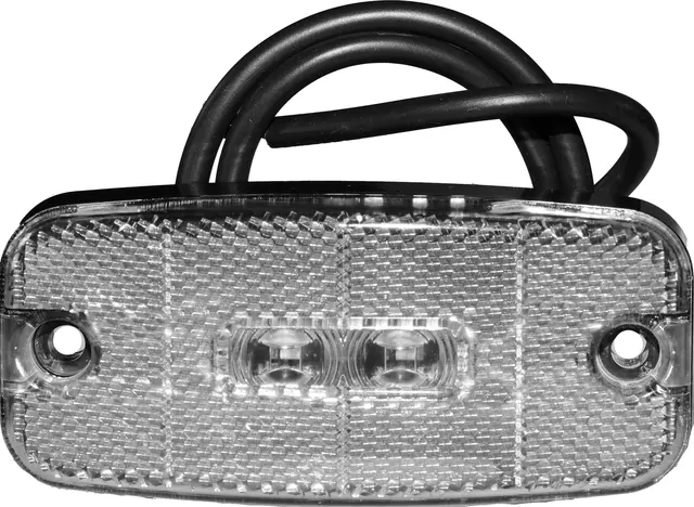 LED Front Position Lamp 12/24V Hvit cable 0,5m 