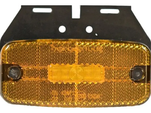 LED Sidemarker Lamp 12/24V cable 0,5m, 90° bracket 