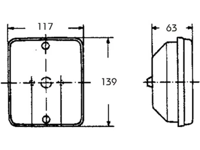 Reversing Lamp 139x117mm MERCEDES BENZ 