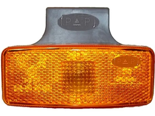 Sidemarker Lamp with reflex reflector flexible 90° bracket 
