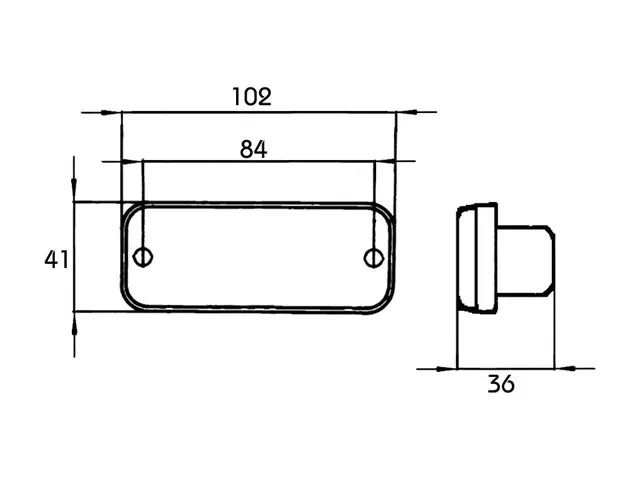 Recessed Front Position Lamp 