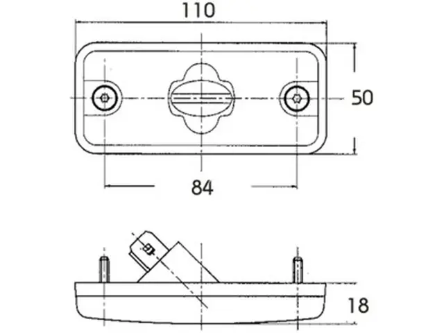 Sidemarker Lamp IVECO 2-pole AMP SUPER S 