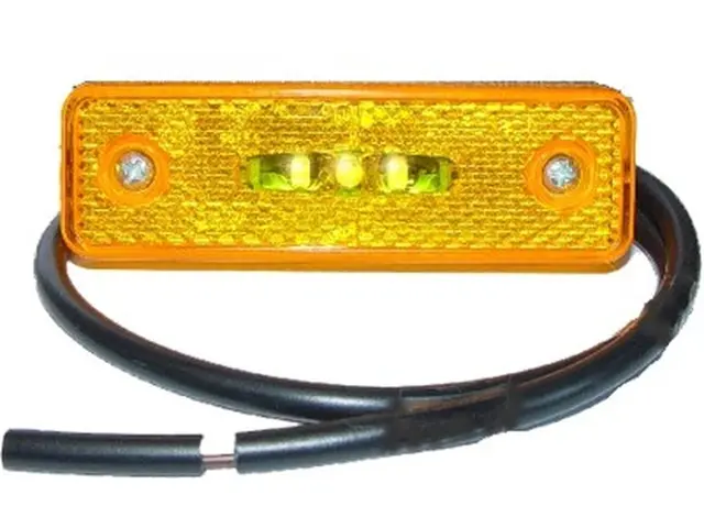 LED Sidemarker Lamp 24V straight-cable connection, cable 0,5m 