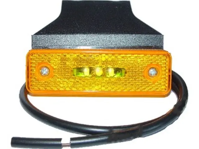 LED Sidemarker Lamp 24V 90°-cable connection, cable 0,5m, flex. 