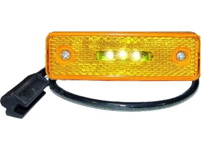 LED Sidemarker Lamp 24V 90°-cable connection, cable 0,5m + P&R c 