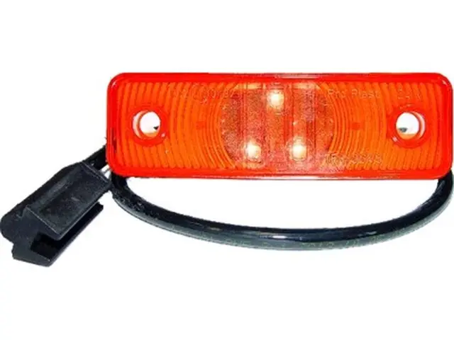 LED Rear Position Lamp 24V 90°-cable connection, cable 0,5m + P&R-c 
