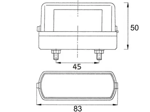 Nummerskiltlys LED 12/24V, flatcable 0,5m 
