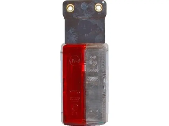 End Outline Marker Lamp red/white, pendulum bracket 