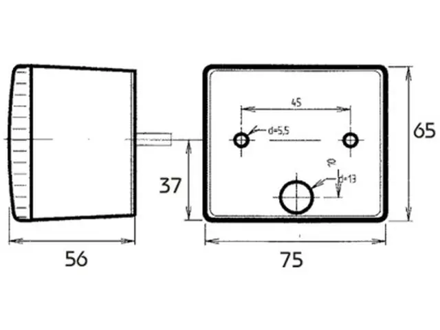 Fog Lamp 85x75mm 