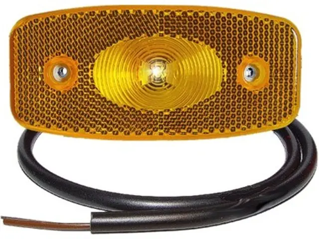 LED Sidemarker Lamp 12V straight cable connection, cable 0,5m 