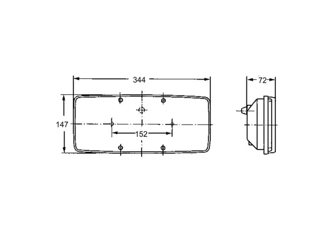 Rear Combination Lamp UNIVERSAL right numberplate lamp 
