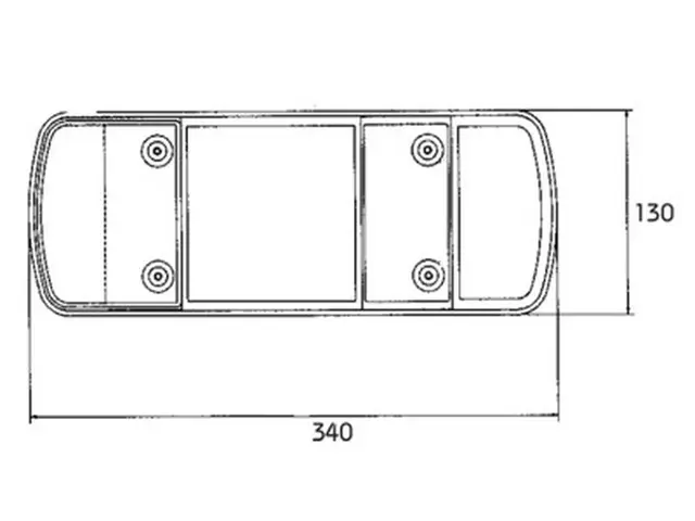 Rear Combination Lamp MERCEDES BENZ left with numberplate lamp 