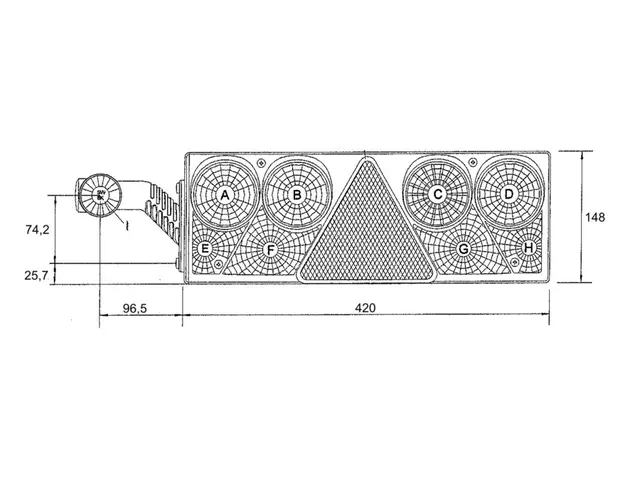 Rear Combination Lamp EUROPOINT II left 1x7-pole connector, LED Stop-Tail-Dir.In 