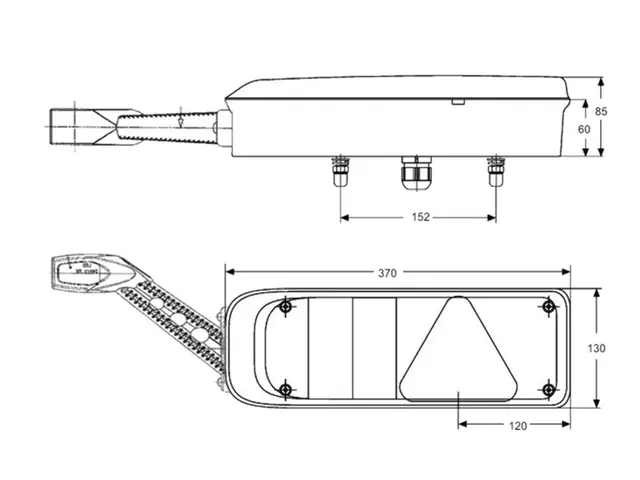 Rear Combination Lamp KRONE left connector, end outline marker lamp 