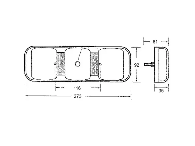 LED Rear Combination Lamp PRO-42 9-33V, cable 0,5m 
