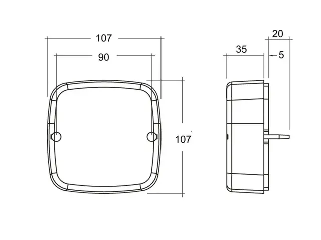 LED Rear Combination Lamp PRO-34 9-33V, cable 0,5m 