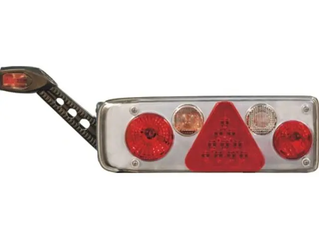 Rear Combination Lamp KÖGEL left LED end outline marker, trianlge relfex 