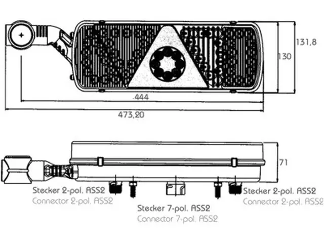LED Rear Combination Lamp ECOLED 24V left, with end outline marker 
