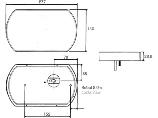 LED Rear Combination Lamp PRO-LANE 12/24 right, with numberplate lamp 